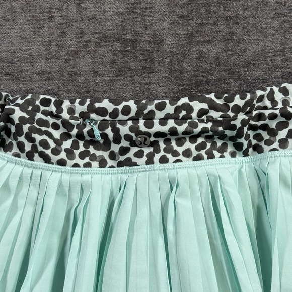 Lululemon Pleat To Street Skirt Women's 8 Tranquil Blue Green Ace Spot Skort - Picture 12 of 13